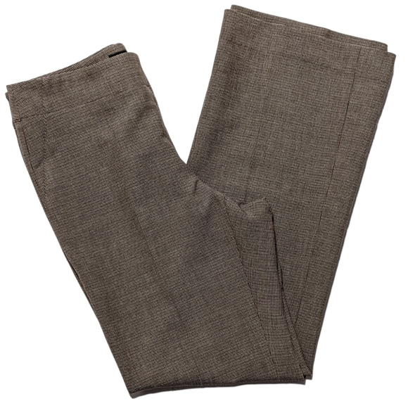 IRIS Setlakwe tan micro plaid bootcut pants sz 8 - Picture 1 of 9